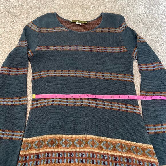 Peruvian Connection Women's Maxi Dress Dark Blue and‎ Brown Aztec Size S - Picture 5 of 8